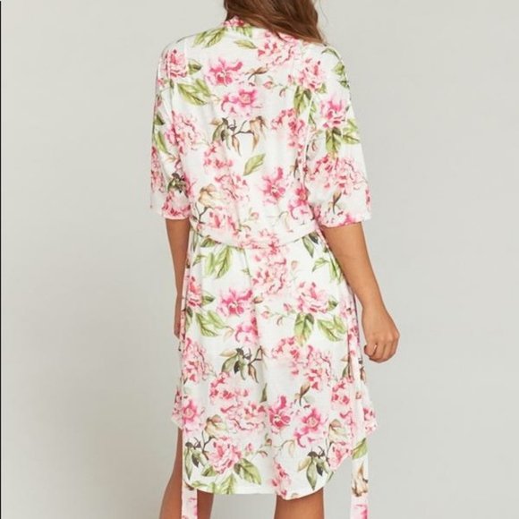 Show Me Your MuMu robe O/S Brie Garden Of Blooms floral rose print open front - Picture 14 of 16